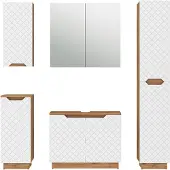 Vicco Badkamermeubelset Lotta, Wit, 5-delig