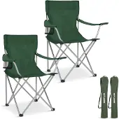 TRVLMORE Campingstoelen Basic Set van 2 - Zwart - Lichtgewicht 2,2 kg - Draagvermogen 120 kg