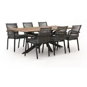 Bellagio + 10% kassakorting | Marudo/Furato 220cm dining tuinset 7-delig stapelbaar