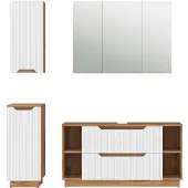 Vicco Badkamermeubelset Lotta, Wit, 4-delig