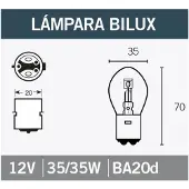Vicma autolamp 12v 35/35w ba20d / per stuk nieuw