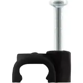 Q-Link Kabelclip | | 6 mm (20 stuks, Plat, Zwart)
