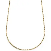 Lucleon Essentials | 3 mm Goudkleurige Ketting met Rechthoekige Venetiaanse Schakels