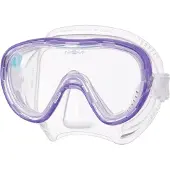 Tusa Tina Snorkelmasker – Premium duikbril van hypoallergene siliconen met één venster en gehard glas, voor snorkelen en duiken – Transparant/Paars – M1002 PQ