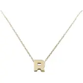 Christian Gouden ketting met r hanger