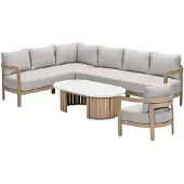 Garden Impressions Sirocco loungeset 4-delig links - acacia white wash