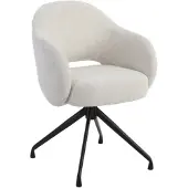 Tower Living eetkamerstoel Porto draaibaar zwart - Toro 25 cream