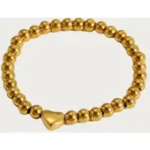 Yehwang Heart - Hartjes armband - Stainless Steel - Gold