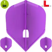 L-Style Champagne Flight L3 Shape Solid Deep Purple - Dart Flights