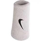 Nike Jumbo Swoosh Polsband (Set van 2) (Wit/zwart)