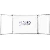 Viking Meervlaks Vouwbaar whiteboard Magnetisch Gelakt staal Dubbelzijdig 90 (B) x 60 (H) cm