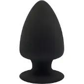 Silexd M - flexibele buttplug - 11 cm - zwart