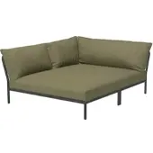 Houe Loungeset Level 2 Cozy Corner Left Frame Dark Grey Cushion Leaf