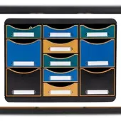 Exacompta Ladenbox Storebox Multi 11 laden Neo Deco - Geassorteerd - 313505D