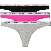 Calvin Klein Underwear String grijs gemêleerd / neonlila / zwart / wit