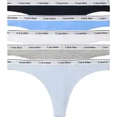 Calvin Klein Underwear String navy / pastelblauw / lichtblauw / grijs gemêleerd / wit