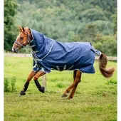 Horseware Turnout 1200 D plus 100 gr Navy/Grey&silver - 6.6 /195 - Regendeken