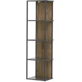 Wohn-Concept Manhattan wandplank houtmateriaal/metaal Haveleiche cognac/grafiet