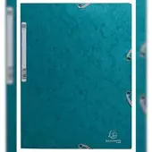 Exacompta 25x Elastomap met 3 kleppen in glanskarton 400g/m2 Skandi - Pacific blauw - 55272E