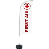 SHOWDOWN First Aid Windvorm Strandvlag 330 x 89 cm Enkel Aluminium