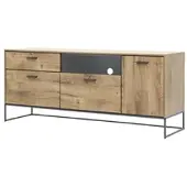 Wohn-Concept Manhattan dressoir van houtmateriaal/metaal Haveleiche cognac/grafiet
