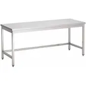 Gastro-Inox RVS werktafel zonder onderblad, 1300(l)x600(d)x850(h)mm