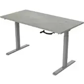 Euroseats Crank Zit-sta-bureau Rechthoekig Oxyd Beton T-Voet 1.600 (B) x 800 (D) x 1.190 (H) mm Metaal
