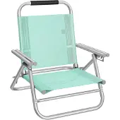 Songmics Opvouwbare strandstoel met verstelbare rugleuning, Blauw