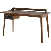 Harto Honoré Bureau Walnut | Slate Grey