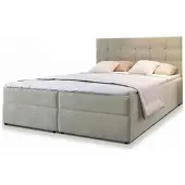Masseno Boxspring GLOS 140x200 cm met matras en topper, bedkasten - Beige
