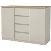 Woonexpress Dressoir Luna - Moderne Greeploze Opbergkast met Lades & Deuren