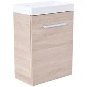 Wiesbaden Fonteinkast vision met mineraalmarmer fontein 40 cm licht eiken
