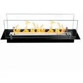 DIVINA FIRE -ethanol haardbrander van staal met 65 cm glas