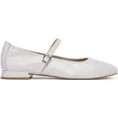 Caprice Ballerina met riempjes parelwit