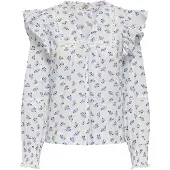 ONLY Blouse 'ONLIdris' marine / royal blue/koningsblauw / lichtblauw / wit