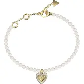 GUESS armband Beloved Pave Heart Bracelet Yellow Gold goudkleurig