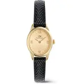 Daniel Wellington ophelia mini zwart dames horloge met goudkleurige & leren band