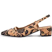 Nae Vegan Shoes Slingpumps 'Zurie' bruin / zwart