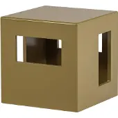 Vtwonen Modern Bijzettafel Vierkant - MDF/Hout - Hoogglans Honinggeel