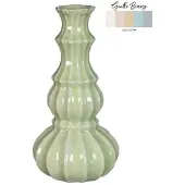 Ideas 4 Seasons Vaas Delphi Ø10,3xH20cm linde groen groen Keramiek Vaas