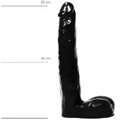 All Black Zwarte realistische dildo - 21 cm