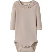 Lil´ Atelier BABY romper lichtroze Meisjes Stretchkatoen Ronde hals Effen - maat 80