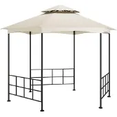 Syfax Prieel met zijwanden 3,1x2,7 m crèmekleurig