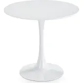 Idimex Eettafel LOIRE, rond, 80 cm, met tafelblad van MDF – wit