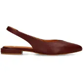 Manfield Bordeaux rode leren slingbacks | Maat 41