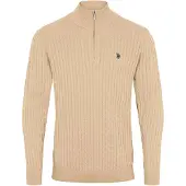 U.S. POLO ASSN. Trui 'UMAmir' beige gemêleerd