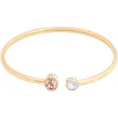 Swarovski Armband goud / lavendel / rosa / transparant