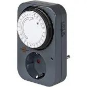 Brennenstuhl tijdschakelklok MZ 20, mechanisch stopcontact (dag-timer met hogere contactbescharming) kleur: grijs