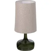 Woood Luma Tafellamp Met Kap - Glas - Groen/Naturel - 60x27x27