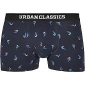 Urban Classics Boxershorts nachtblauw / hemelsblauw / oranjerood / zwart gemêleerd